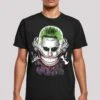 F4NT4STIC Suicide Squad Joker Coloured Smile - T-Shirt Print - Black