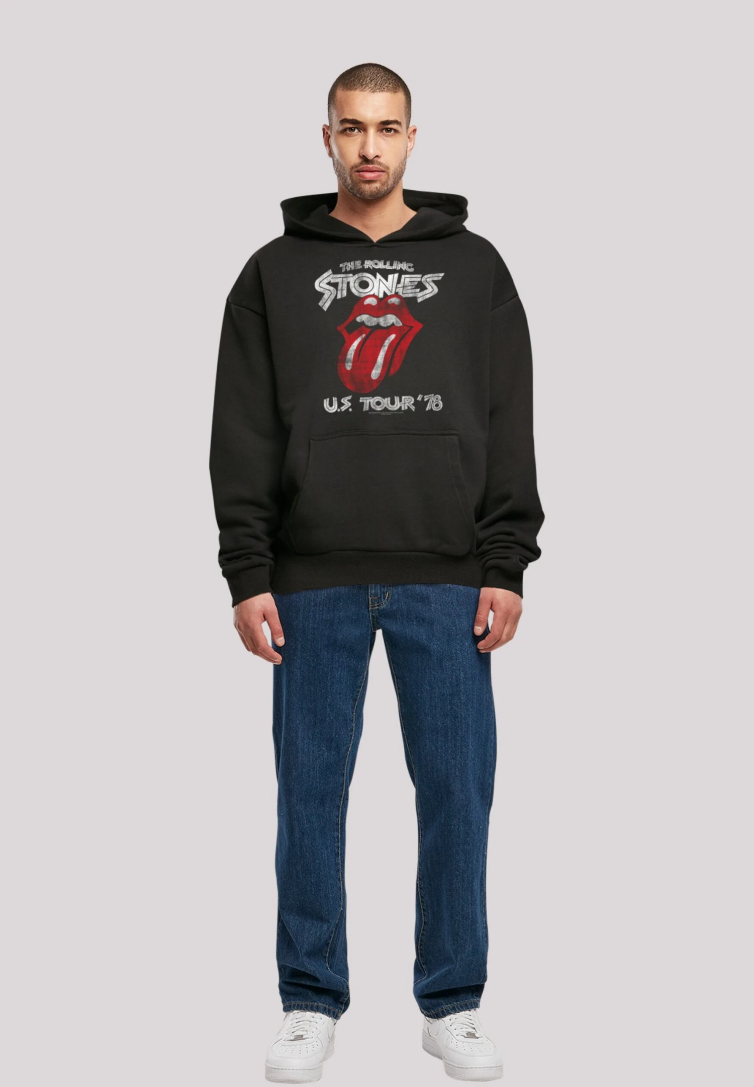 F4NT4STIC The Rolling Stones Rock Band Us TourFront - Hoodie - Black 4 F4NT4STIC The Rolling Stones Rock Band Us TourFront - Hoodie - Black - Afbeelding 2