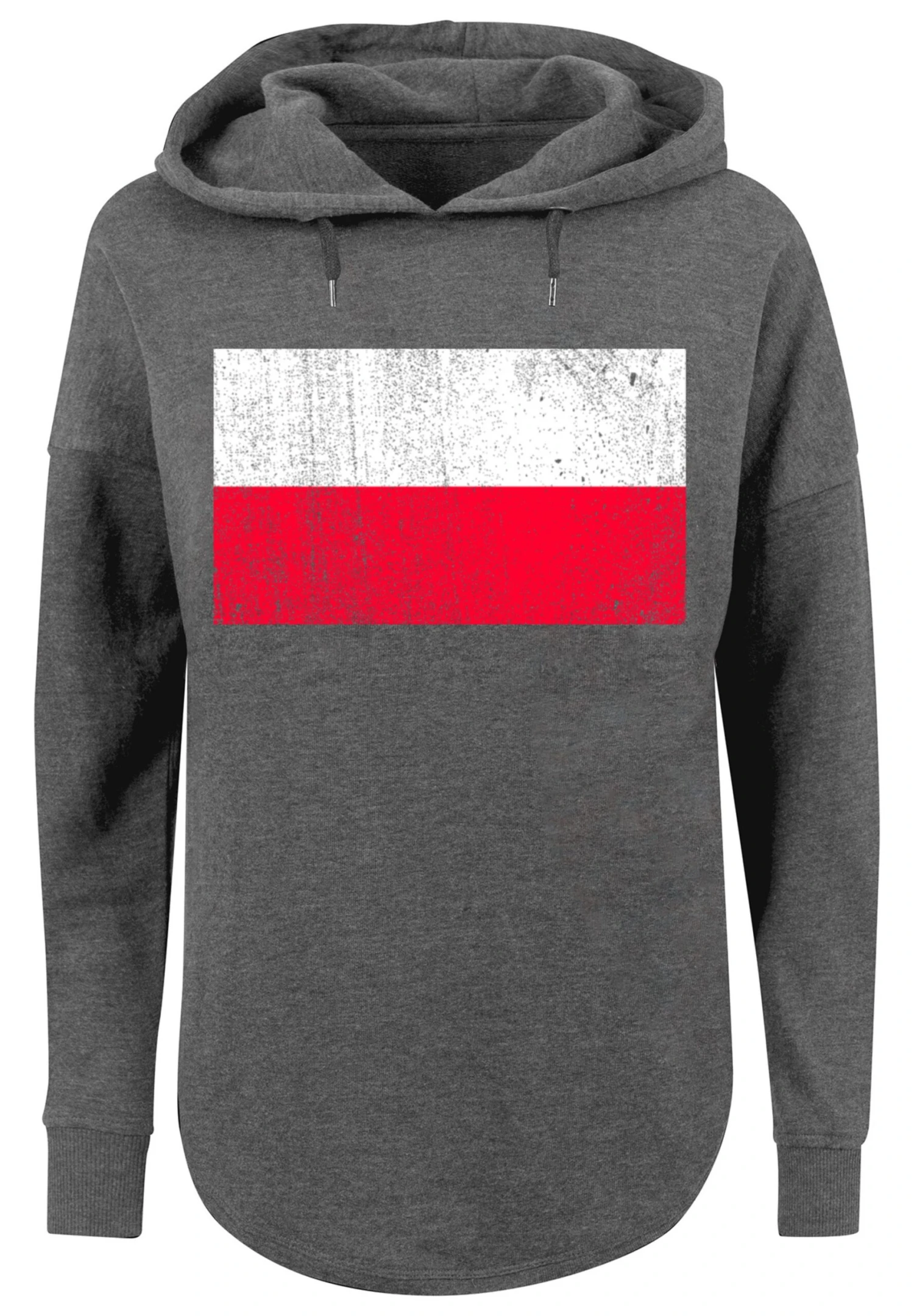 F4NT4STIC Polen Flagge Distressed - Hoodie - Charcoal 8 F4NT4STIC Polen Flagge Distressed - Hoodie - Charcoal - Afbeelding 6