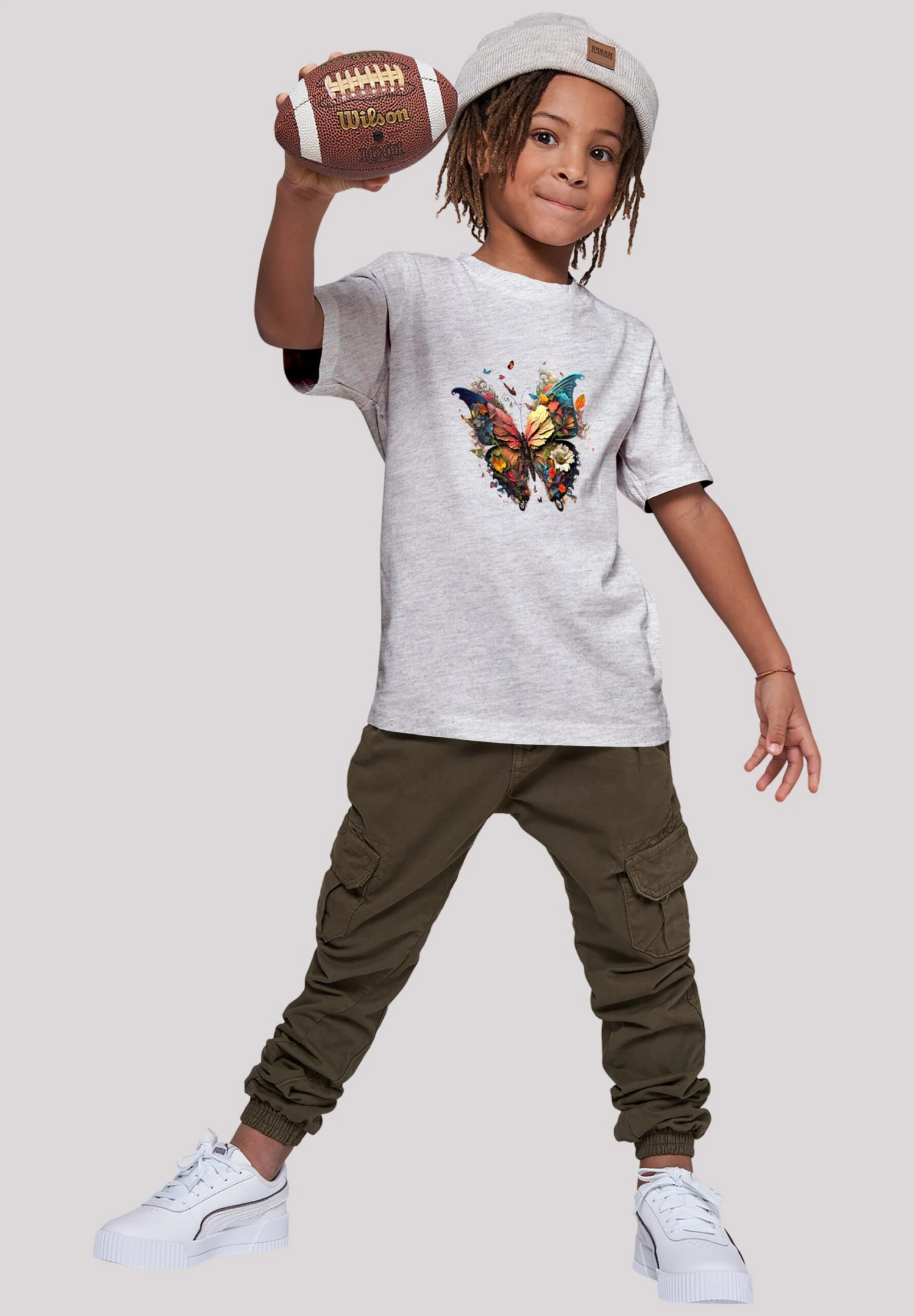 F4NT4STIC Schmetterling Bunt - T-Shirt Print - Heather Grey 3 F4NT4STIC Schmetterling Bunt - T-Shirt Print - Heather Grey