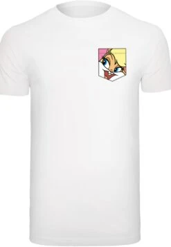 F4NT4STIC Looney Tunes Lola Bunny Face Faux Pocket - T-Shirt Print - White -F4Nt4Stic c89c783f0f894b5dae9ce099bc57b712