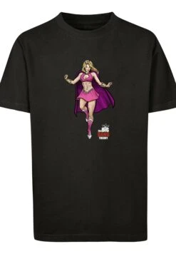F4NT4STIC Big Bang Theory Tv Serie Penny Superhero - T-Shirt Print - Black