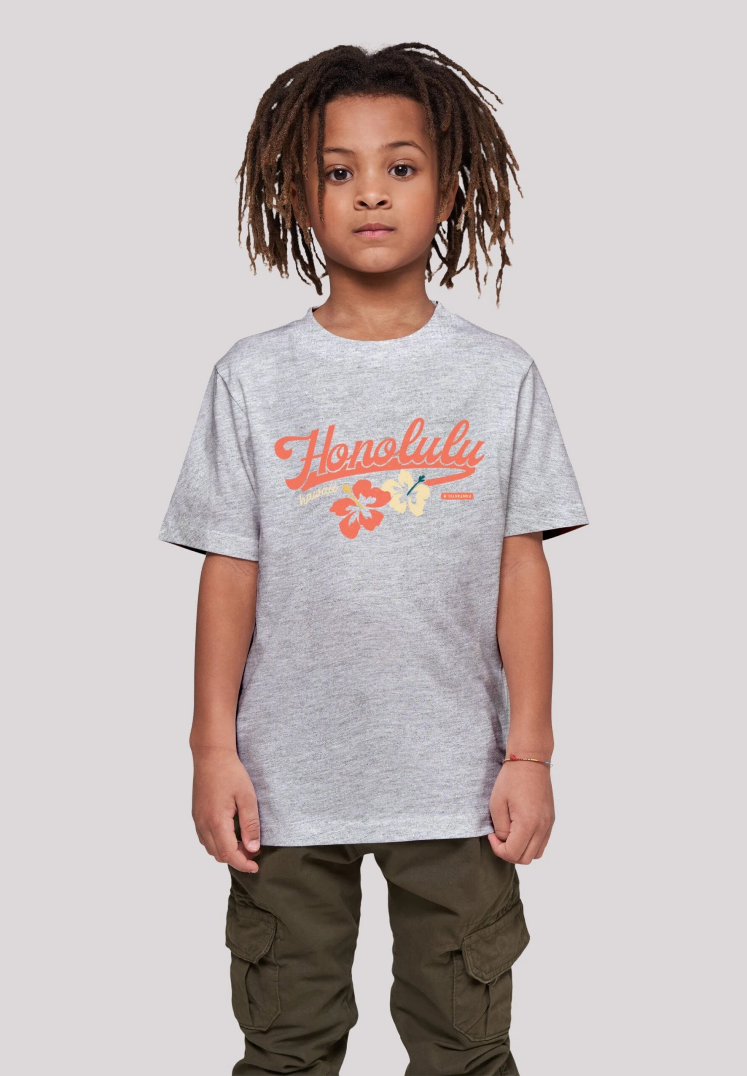 F4NT4STIC Honolulu - T-Shirt Print - Heather Grey 4 F4NT4STIC Honolulu - T-Shirt Print - Heather Grey - Afbeelding 2