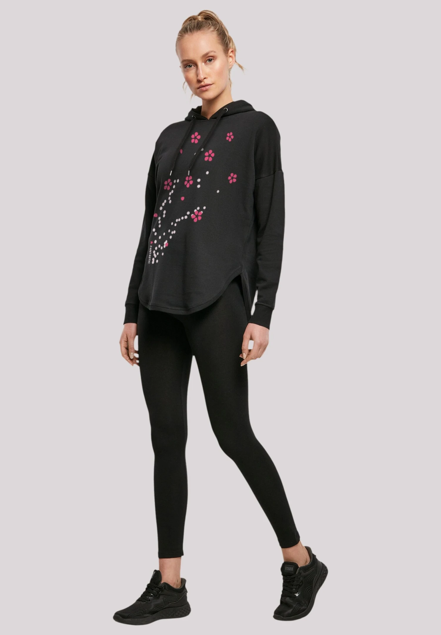 F4NT4STIC Blumen Ranke - Hoodie - Schwarz 4 F4NT4STIC Blumen Ranke - Hoodie - Schwarz - Afbeelding 2