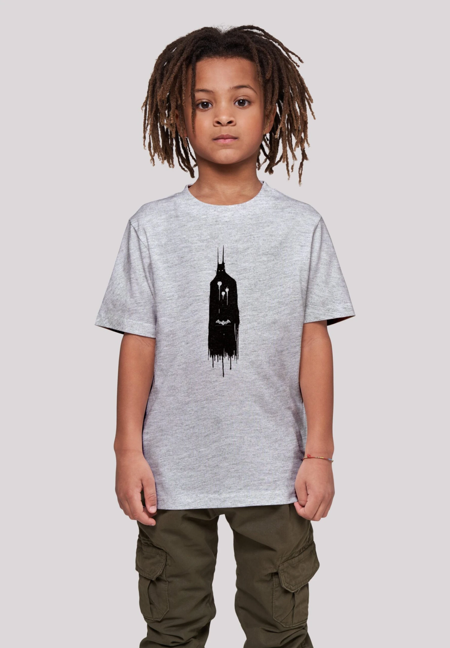 F4NT4STIC Dc Comics Batman Arkham Knight Ghost - T-Shirt Print - Heather Grey 4 F4NT4STIC Dc Comics Batman Arkham Knight Ghost - T-Shirt Print - Heather Grey - Afbeelding 2