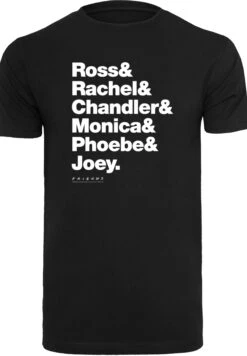 F4NT4STIC Friends Ross RachelChandlerMonicaPhoebeJoe - T-Shirt Print - Black -F4Nt4Stic ca778b7f623c409c897724474feca65d