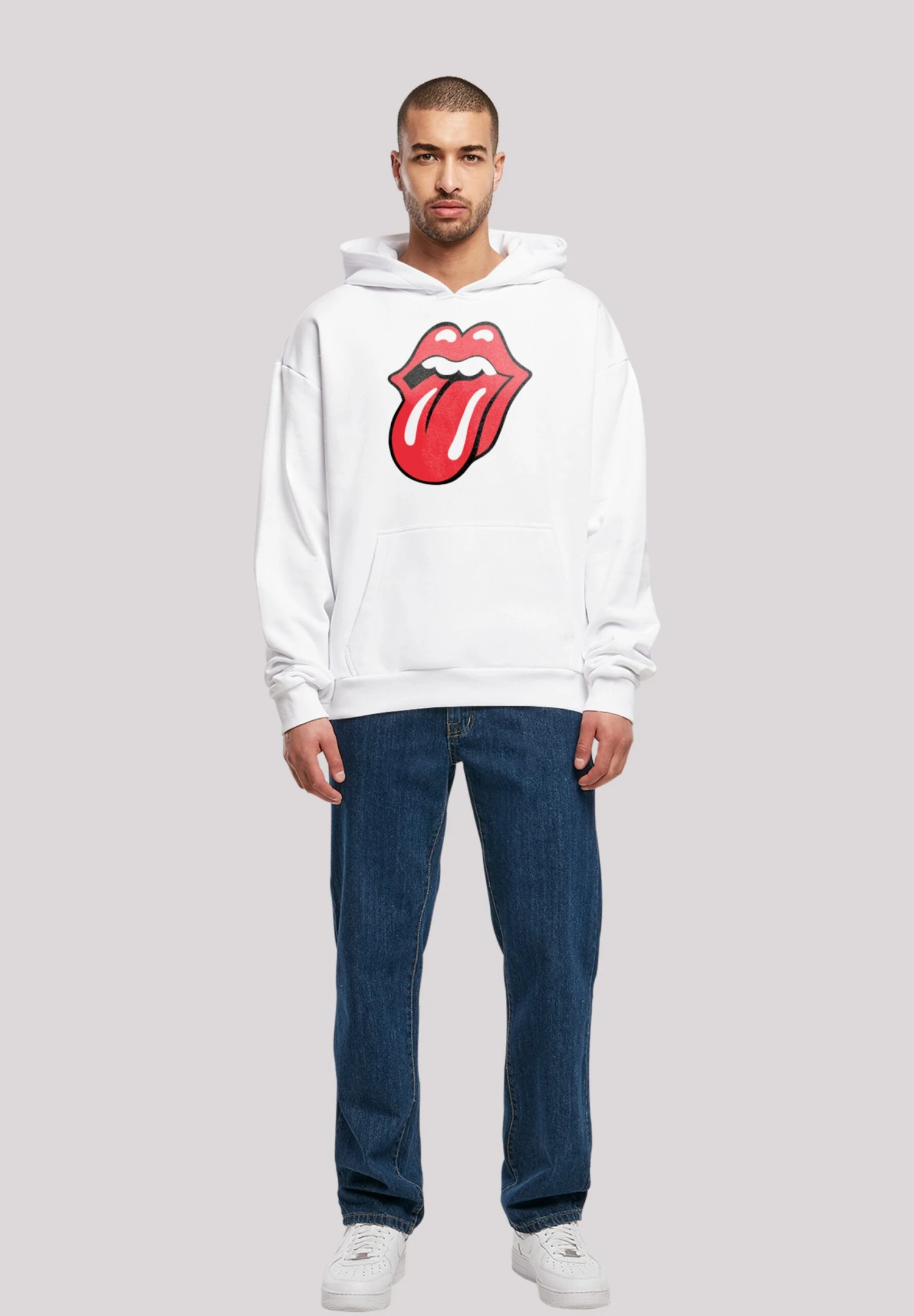F4NT4STIC The Rolling Stones Rockband Classic Tongue - Hoodie - White 4 F4NT4STIC The Rolling Stones Rockband Classic Tongue - Hoodie - White - Afbeelding 2