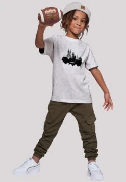 F4NT4STIC Cities Collection - Munich Skyline Unisex - T-Shirt Print - Heather Grey