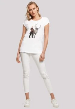 F4NT4STIC Disney Frozen 2 Sven And Kristoff - T-Shirt Print - White -F4Nt4Stic cc6916361f83478892723dd3b1a3be1a