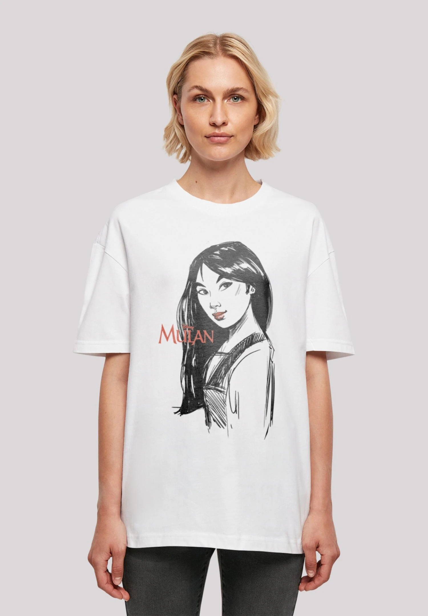 F4NT4STIC Disney Mulan Sketch - T-Shirt Print - White 3 F4NT4STIC Disney Mulan Sketch - T-Shirt Print - White