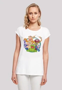 F4NT4STIC Disney Die Muppets Group Circle - T-Shirt Print - White