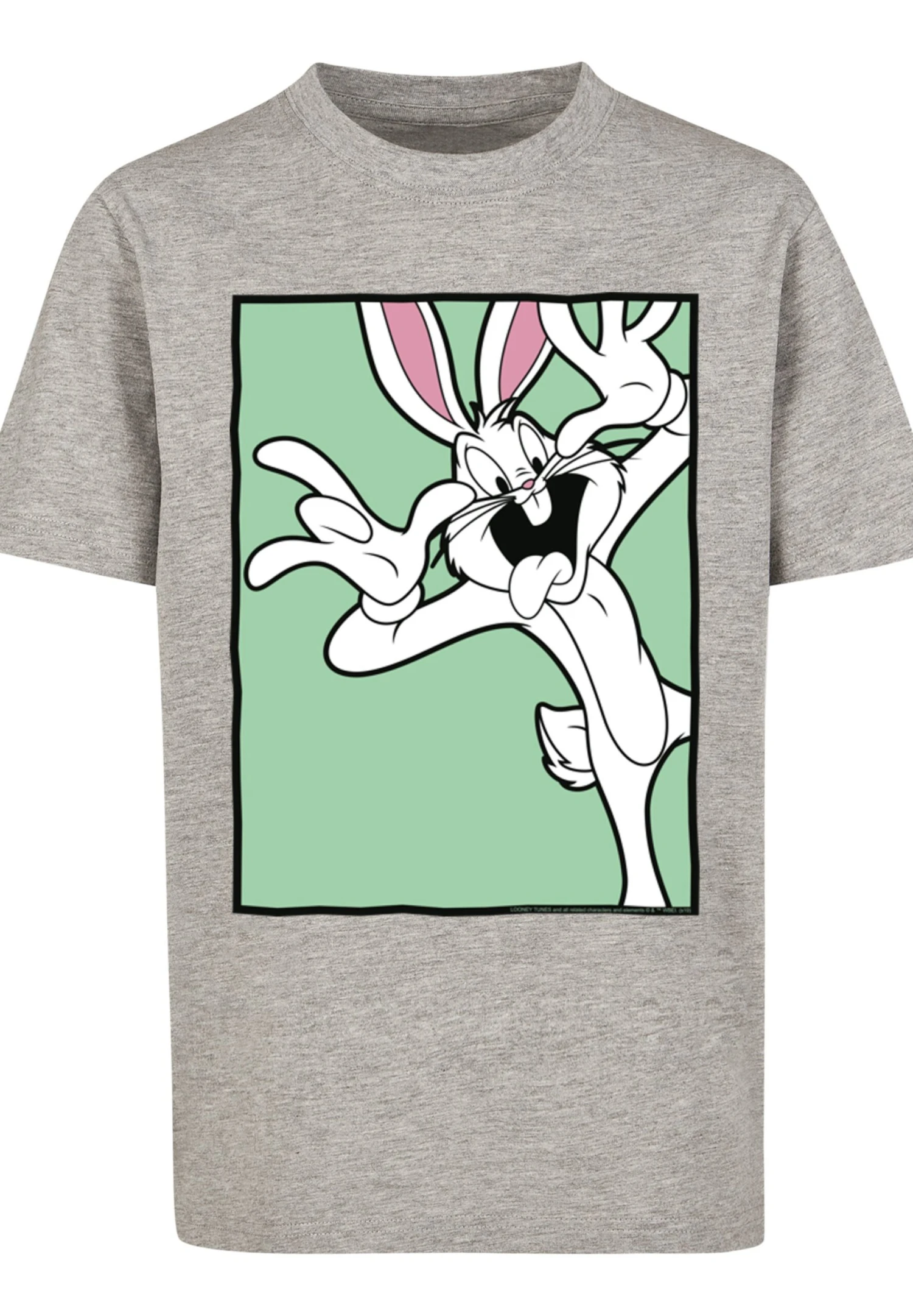 F4NT4STIC Looney Tunes Bugs Bunny Funny Face - T-Shirt Print - Heather Grey 8 F4NT4STIC Looney Tunes Bugs Bunny Funny Face - T-Shirt Print - Heather Grey - Afbeelding 6