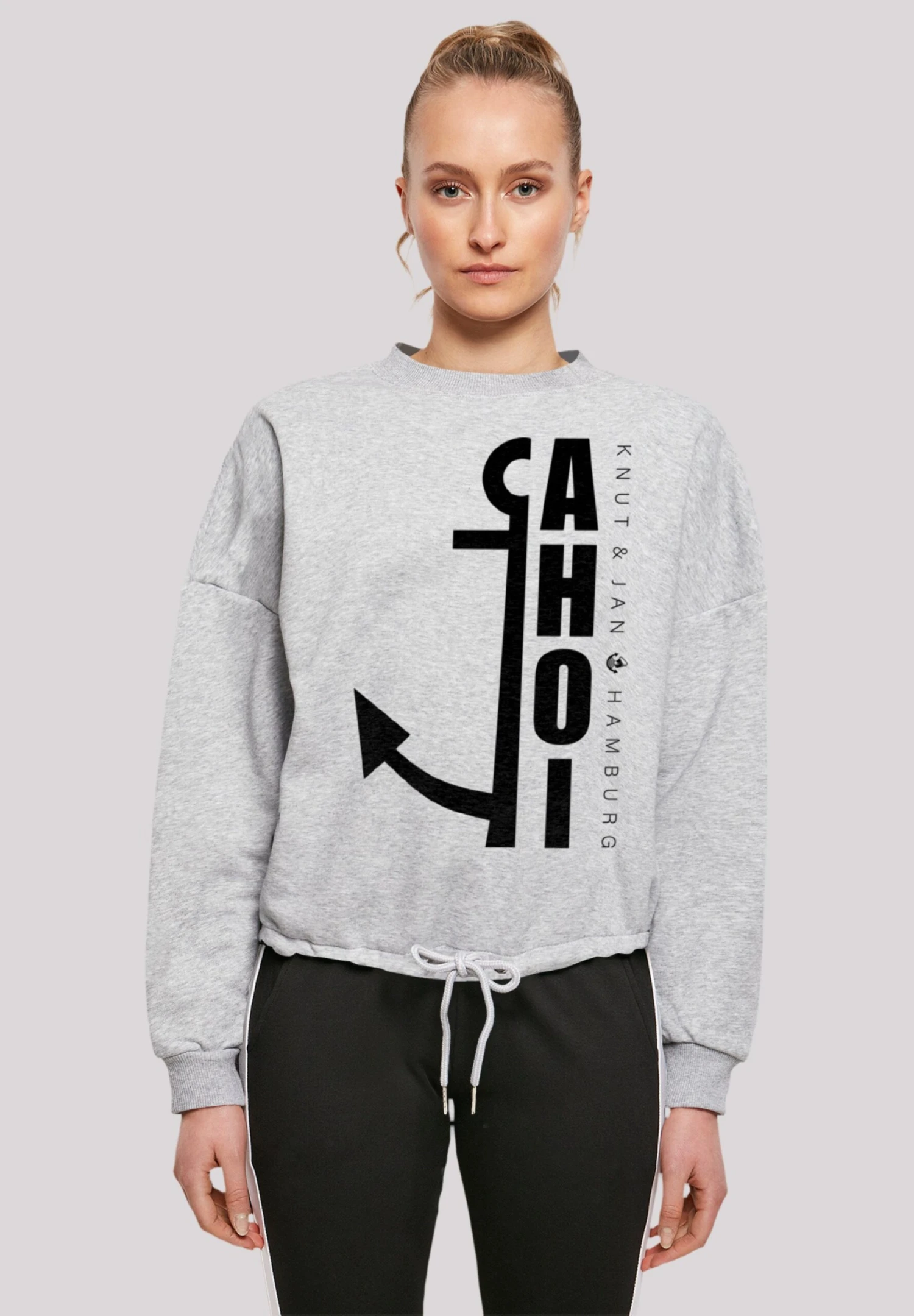 F4NT4STIC Ahoi Anker Crop Knut & Jan Hamburg - Sweater - Heather Grey 3 F4NT4STIC Ahoi Anker Crop Knut & Jan Hamburg - Sweater - Heather Grey