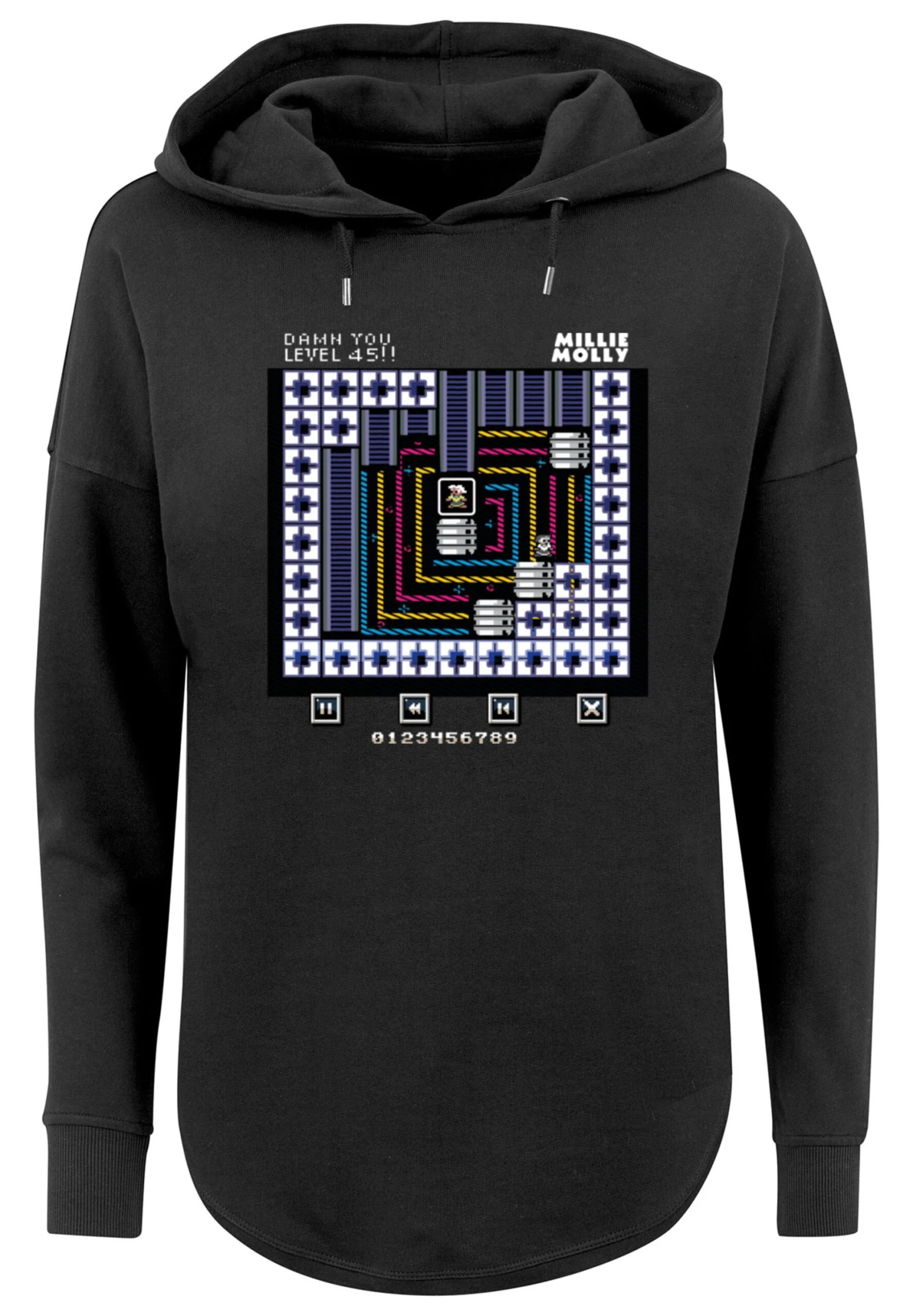 F4NT4STIC Retro Gaming Level 45 - Hoodie - Black 8 F4NT4STIC Retro Gaming Level 45 - Hoodie - Black - Afbeelding 6