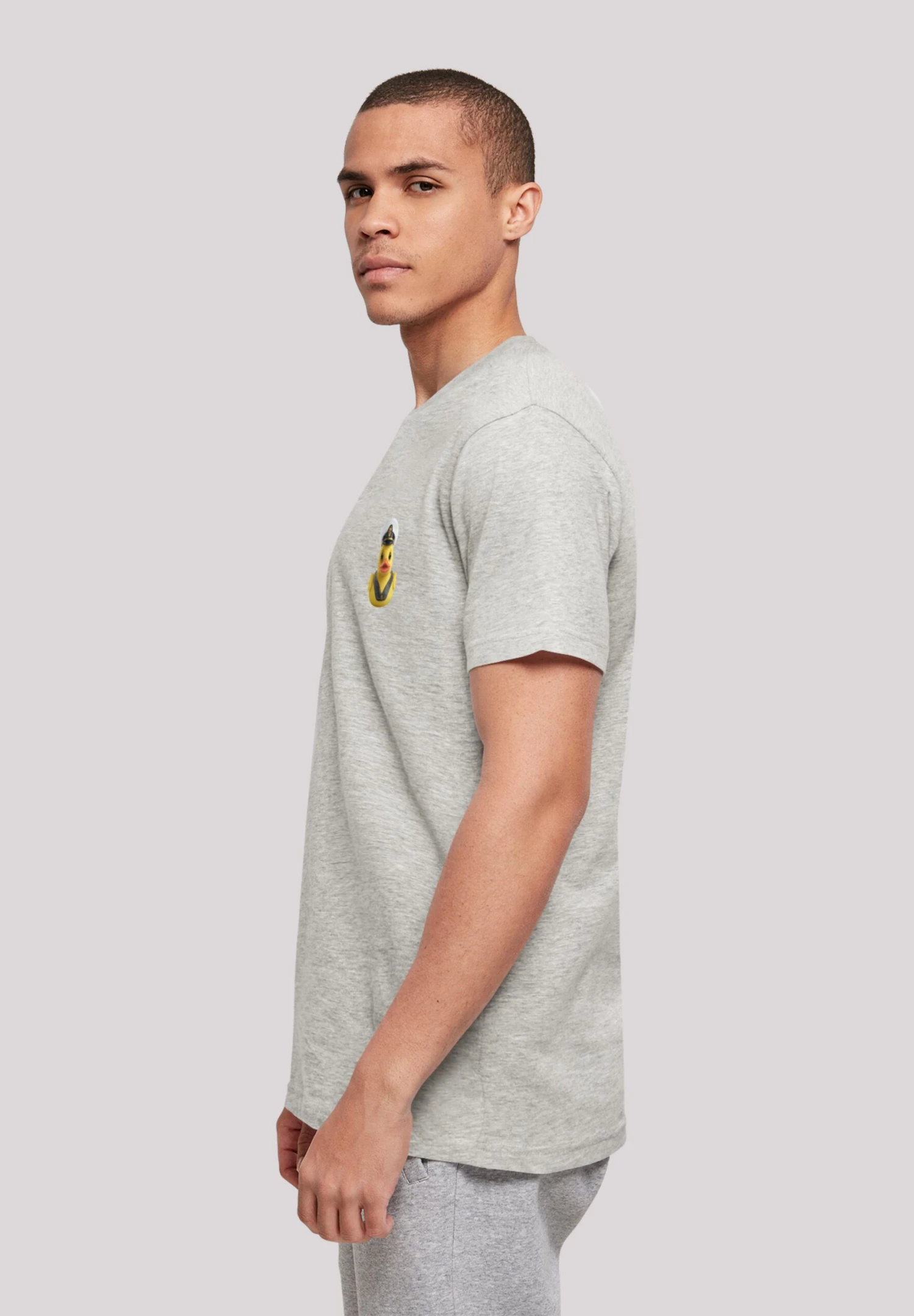 F4NT4STIC Rubber Duck Captain - T-Shirt Print - Heather Grey 6 F4NT4STIC Rubber Duck Captain - T-Shirt Print - Heather Grey - Afbeelding 4