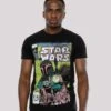 F4NT4STIC Star Wars Boba Fett Comic Premium Krieg Der Sterne Fan Merch - - T-Shirt Print - Black