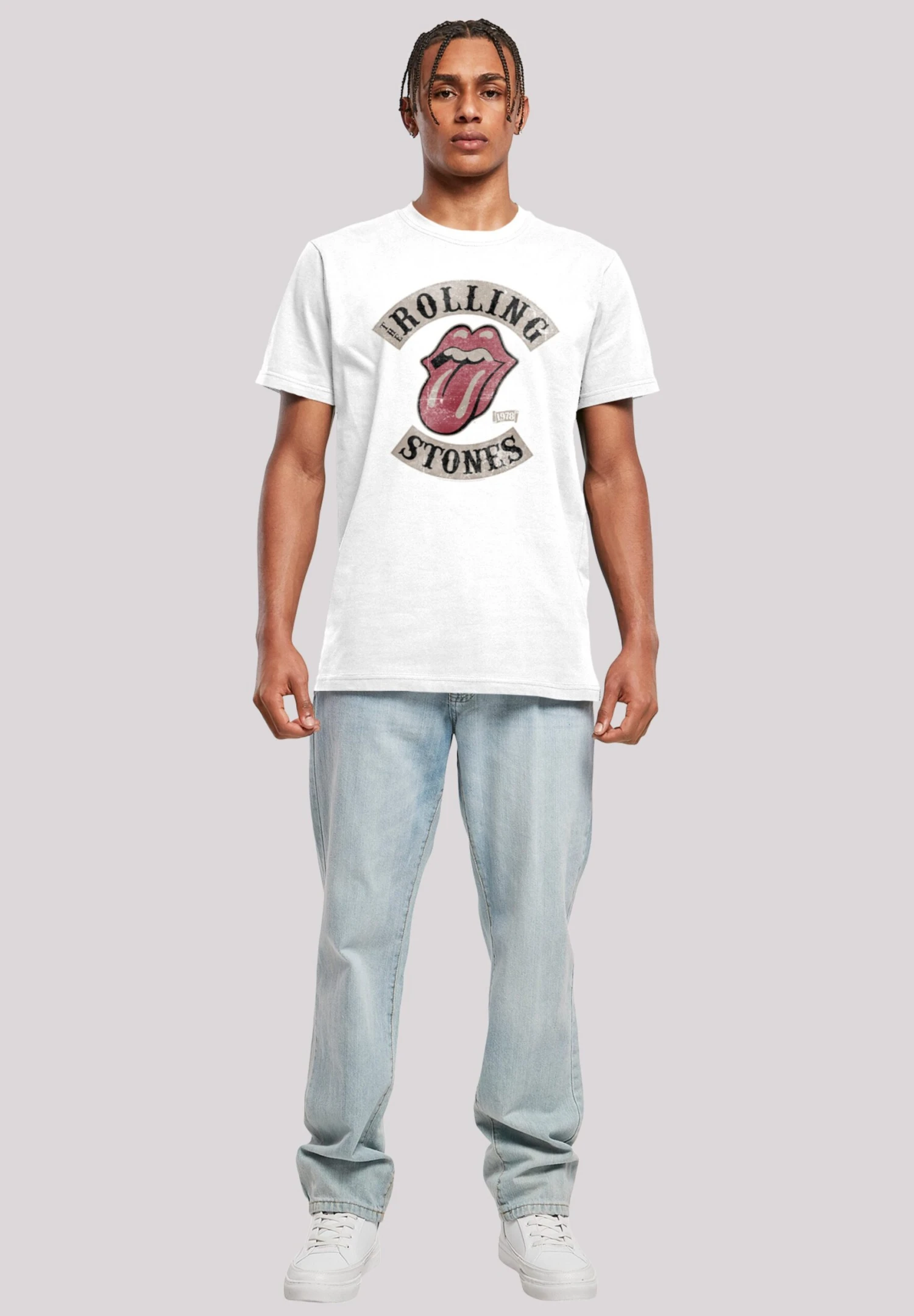 F4NT4STIC The Rolling Stones Rockband Tour - T-Shirt Print - White 4 F4NT4STIC The Rolling Stones Rockband Tour - T-Shirt Print - White - Afbeelding 2