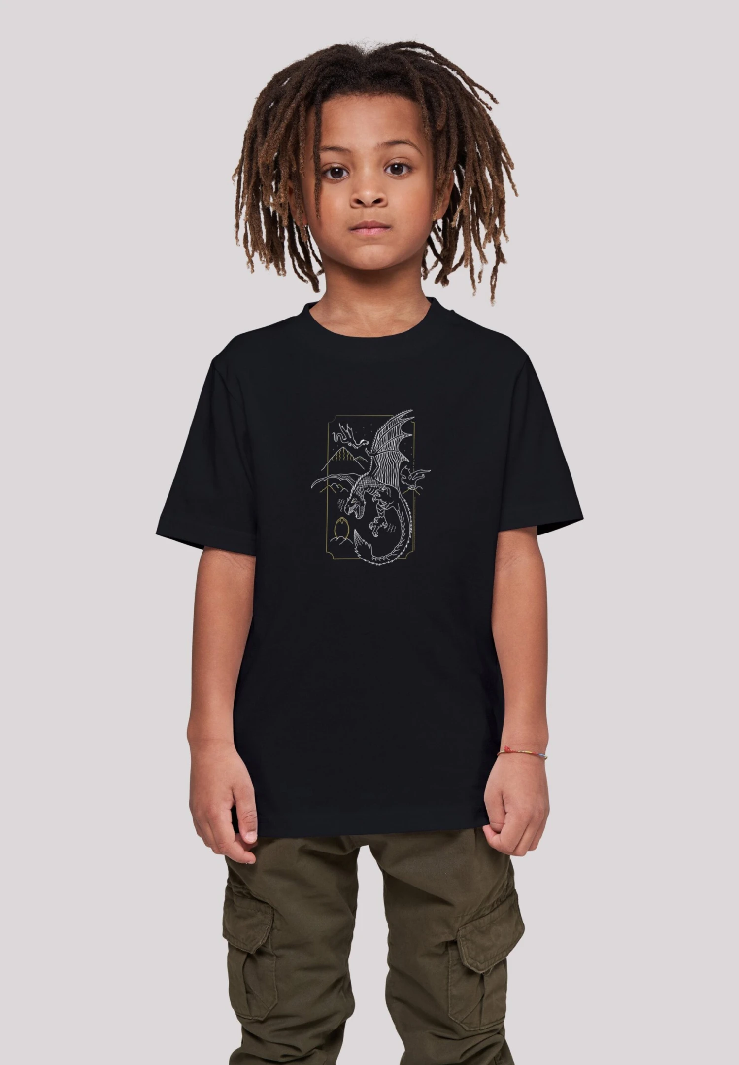 F4NT4STIC Harry Potter Dragon Line Art - T-Shirt Print - Black 4 F4NT4STIC Harry Potter Dragon Line Art - T-Shirt Print - Black - Afbeelding 2