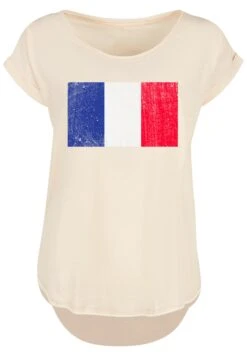 F4NT4STIC France Frankreich Flagge Distressed - T-Shirt Print - Whitesand -F4Nt4Stic d372963974c44ec7b58f62dd9ac61699