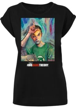 F4NT4STIC Extended Shoulder Shirt 'Big Bang Theory Sheldon Loser Painting' - T-Shirt Print - Black -F4Nt4Stic d38c094b89754c459b77f28002798265