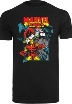 F4NT4STIC Marvel Comics Trio Pose - T-Shirt Print - Black 14 F4NT4STIC Marvel Comics Trio Pose - T-Shirt Print - Black -F4Nt4Stic d4b5bf649c4140cfb9939e2705025d6f