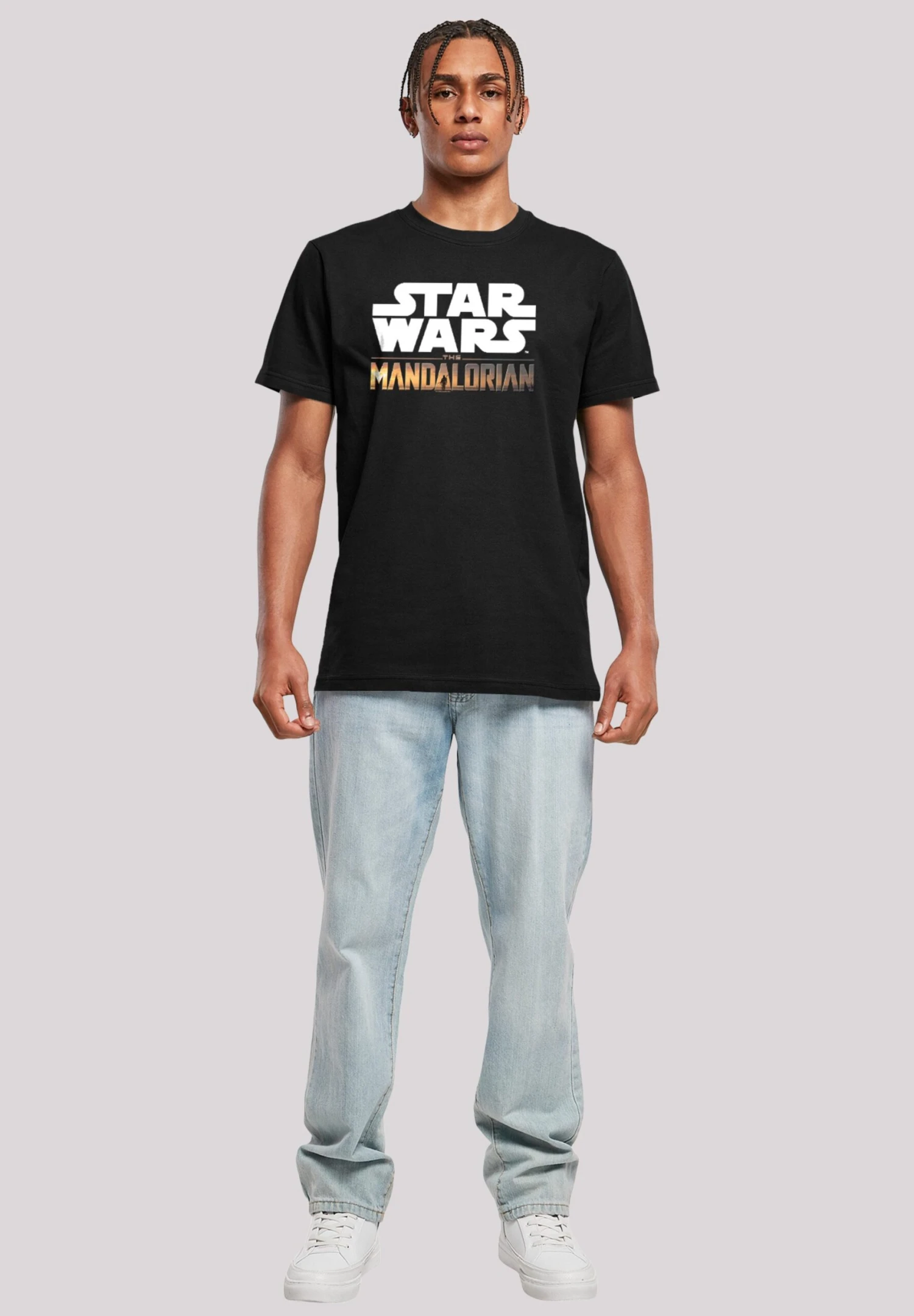 F4NT4STIC Star Wars The Mandalorian Logo - T-Shirt Print - Black 4 F4NT4STIC Star Wars The Mandalorian Logo - T-Shirt Print - Black - Afbeelding 2