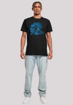 F4NT4STIC Disney Frozen Elsa Nokk Wassergeist Pferd Silhouette - T-Shirt Print - Black