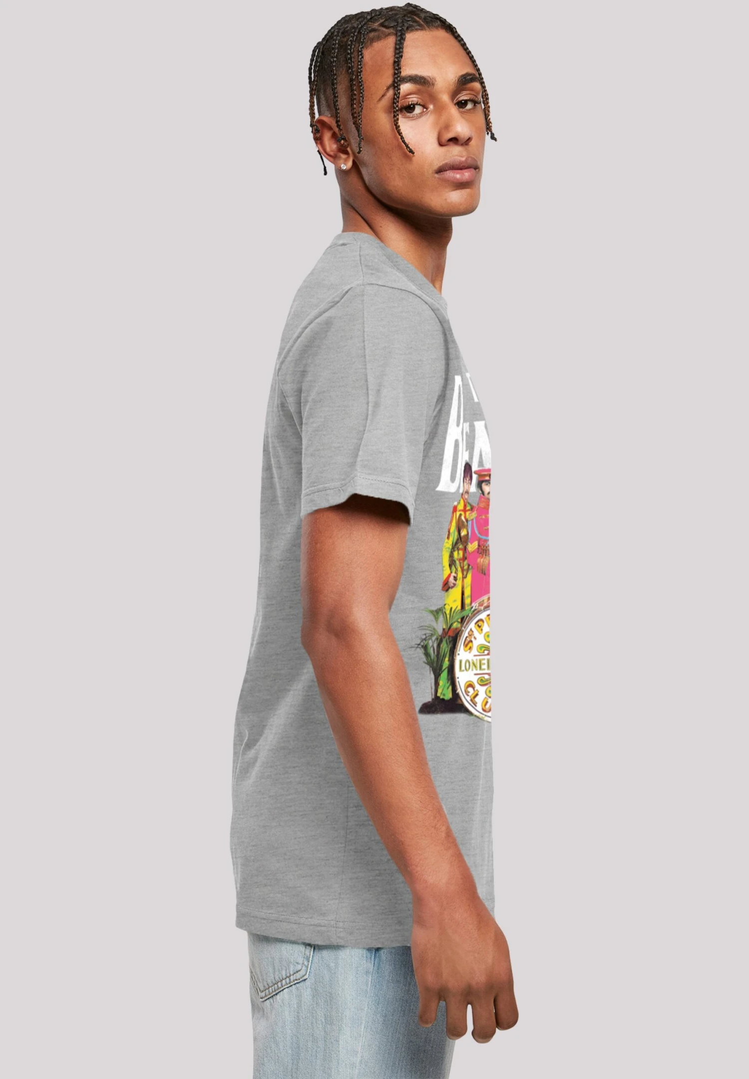 F4NT4STIC The Beatles Band Sgt Pepper- T-Shirt Print - Heather Grey 6 F4NT4STIC The Beatles Band Sgt Pepper- T-Shirt Print - Heather Grey - Afbeelding 4