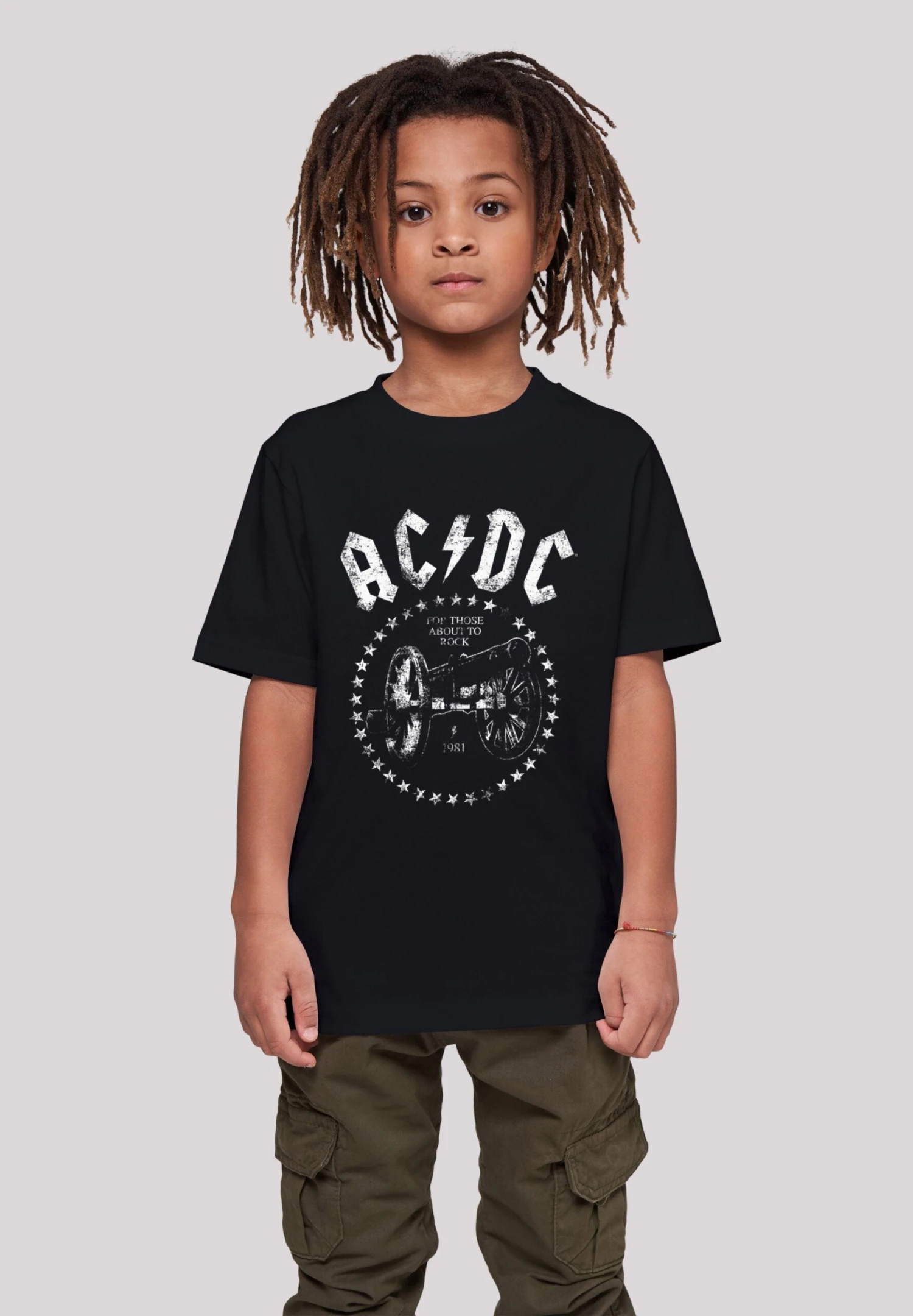 F4NT4STIC Acdc We Salute You Cannon - T-Shirt Print - Black 4 F4NT4STIC Acdc We Salute You Cannon - T-Shirt Print - Black - Afbeelding 2