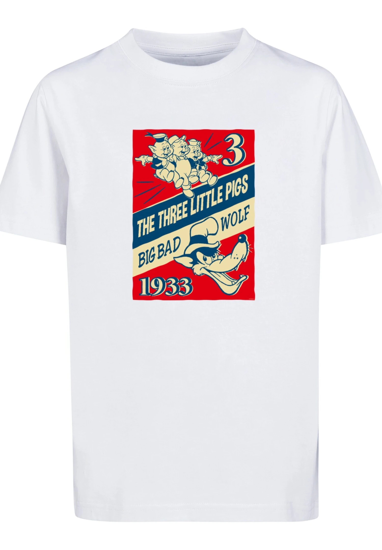 F4NT4STIC Disney Die Drei Kleinen Schweinchen - T-Shirt Print - White 8 F4NT4STIC Disney Die Drei Kleinen Schweinchen - T-Shirt Print - White - Afbeelding 6