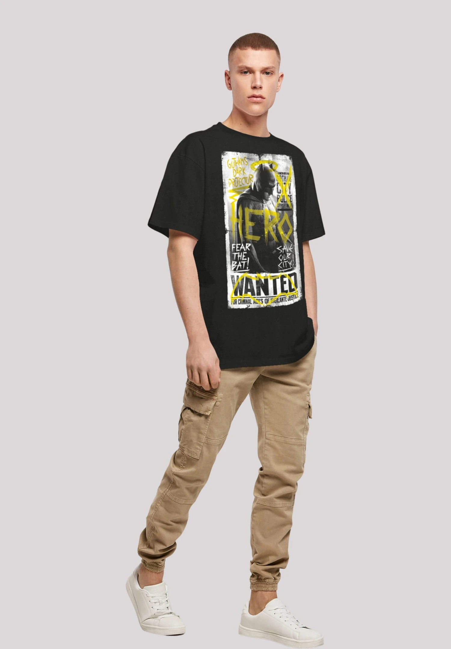 F4NT4STIC Batman V Superman Superheld Wanted Poster - T-Shirt Print - Black 4 F4NT4STIC Batman V Superman Superheld Wanted Poster - T-Shirt Print - Black - Afbeelding 2