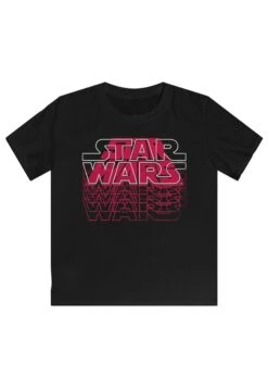 F4NT4STIC Star Wars Blended Logo Premium Krieg Der Sterne Fan Merch - Da - T-Shirt Print - Black