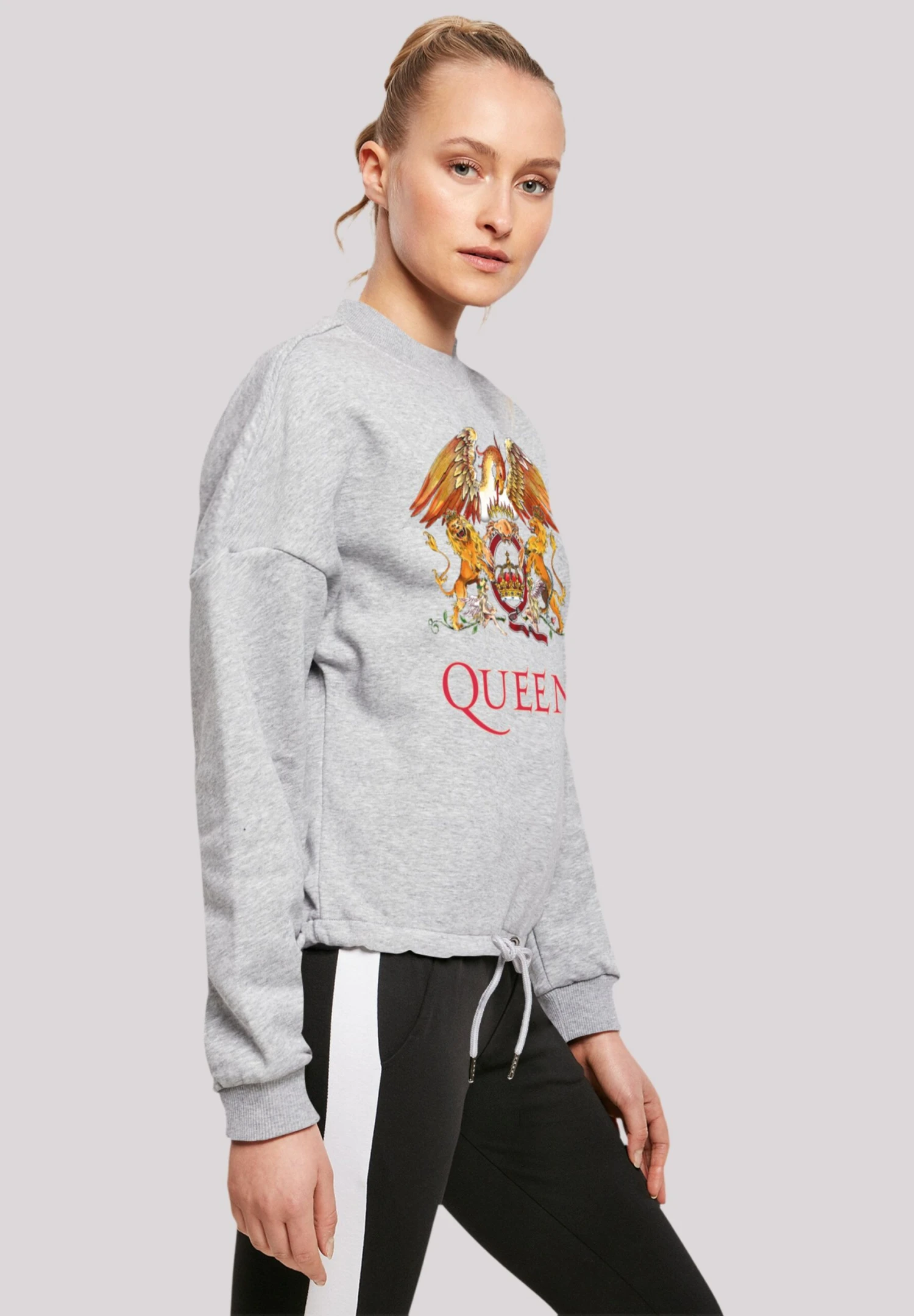 F4NT4STIC Queen Crest - Sweater - Heather Grey 6 F4NT4STIC Queen Crest - Sweater - Heather Grey - Afbeelding 4