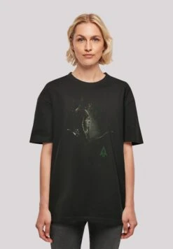 F4NT4STIC Dc Comics Superhelden Arrow Hooded Focus - T-Shirt Print - Black
