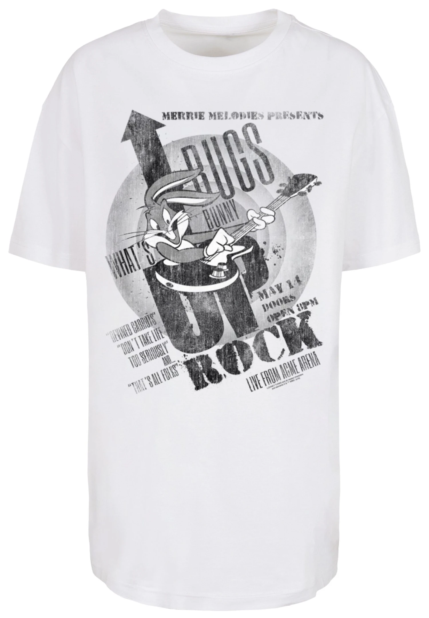 F4NT4STIC Looney Tunes Trickfilm Serie Cartoon Bugs Bunny What'S Up Rock - T-Shirt Print - White 8 F4NT4STIC Looney Tunes Trickfilm Serie Cartoon Bugs Bunny What'S Up Rock - T-Shirt Print - White - Afbeelding 6
