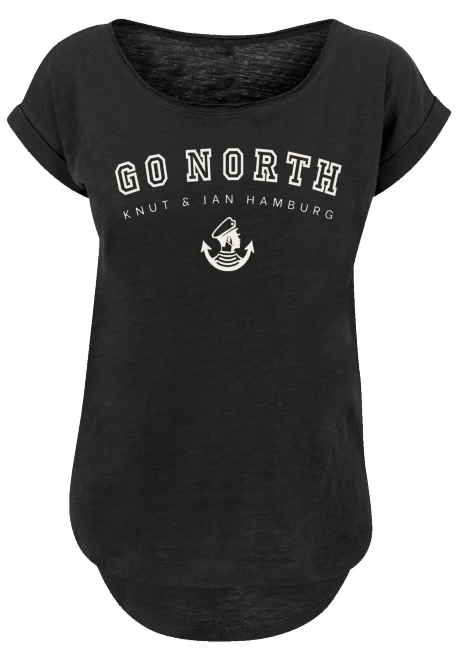 F4NT4STIC Plus Size Go North - T-Shirt Print - Schwarz 3 F4NT4STIC Plus Size Go North - T-Shirt Print - Schwarz