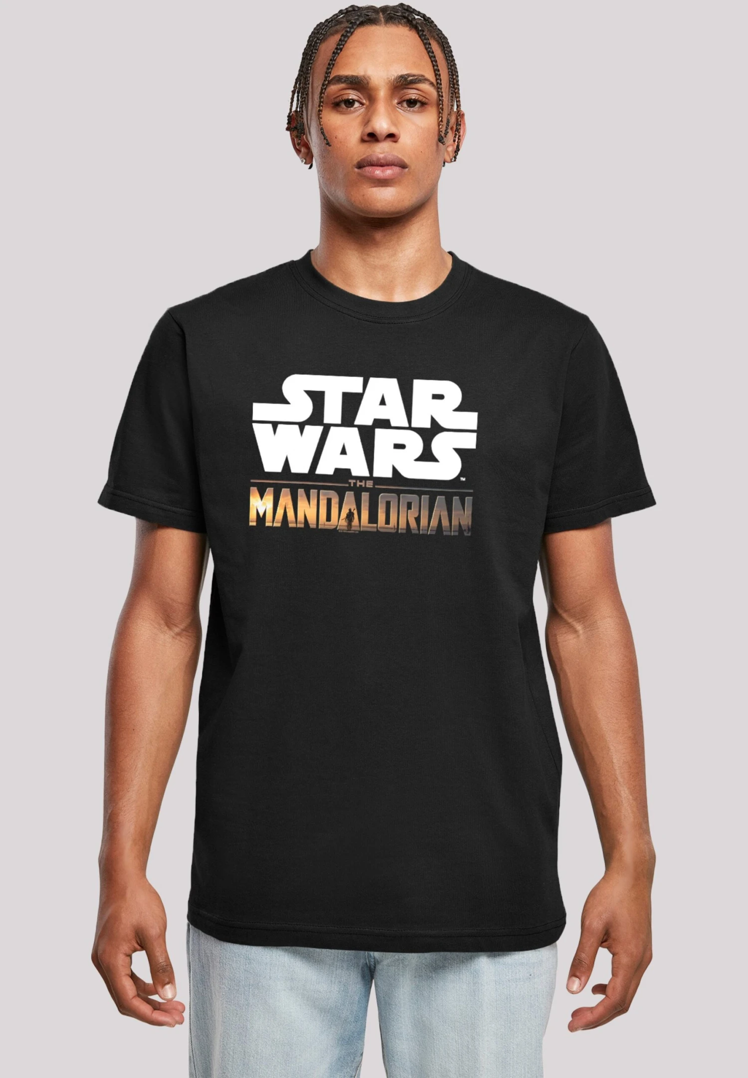 F4NT4STIC Star Wars The Mandalorian Logo - T-Shirt Print - Black 3 F4NT4STIC Star Wars The Mandalorian Logo - T-Shirt Print - Black