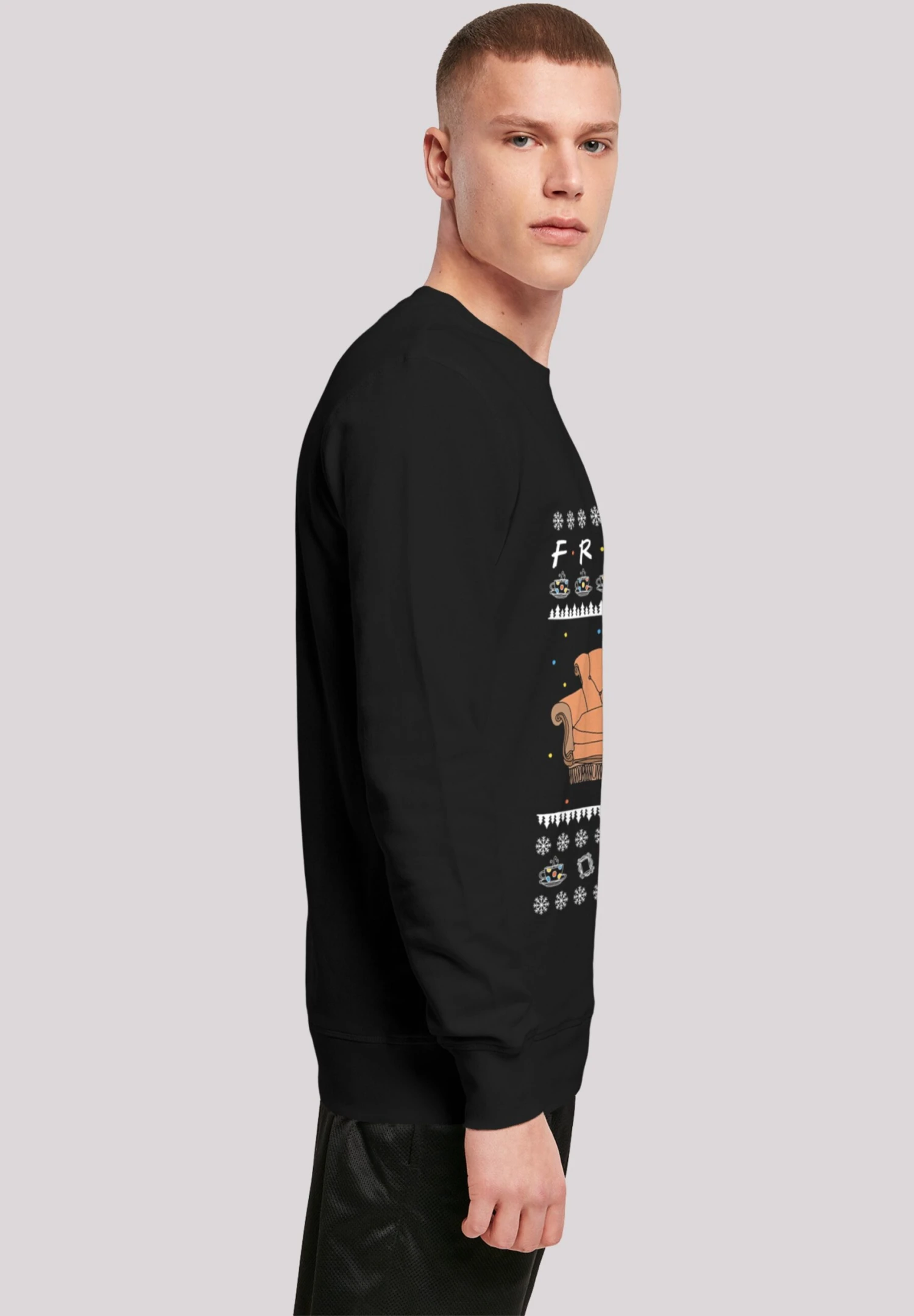 F4NT4STIC Friends Tv Serie Fair Isle Couch - Sweater - Black 7 F4NT4STIC Friends Tv Serie Fair Isle Couch - Sweater - Black - Afbeelding 5