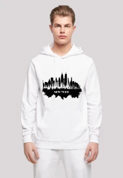 F4NT4STIC Cities Collection - New York Skyline - Hoodie - Weiß