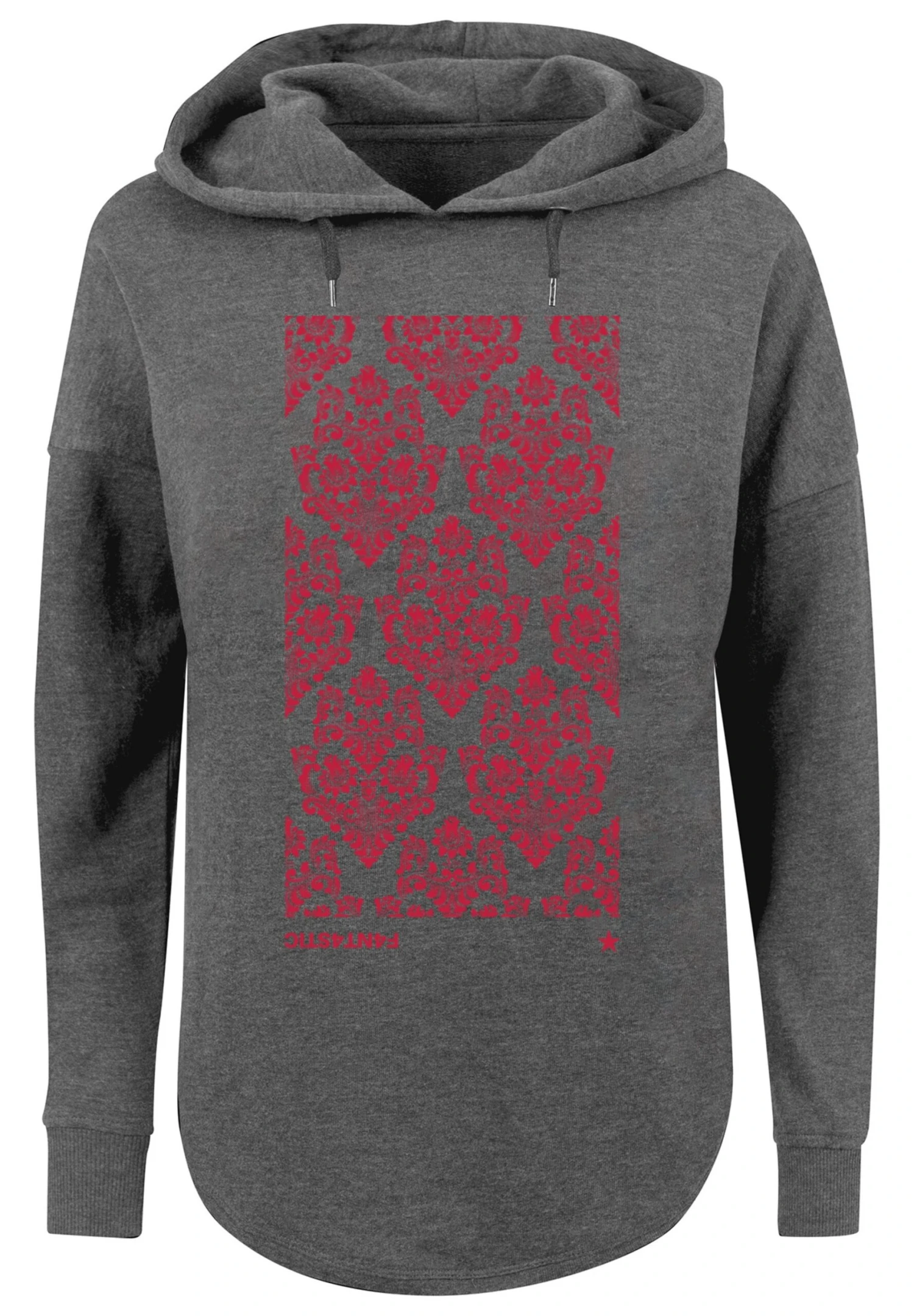 F4NT4STIC Blumen Muster Rot - Hoodie - Charcoal 8 F4NT4STIC Blumen Muster Rot - Hoodie - Charcoal - Afbeelding 6