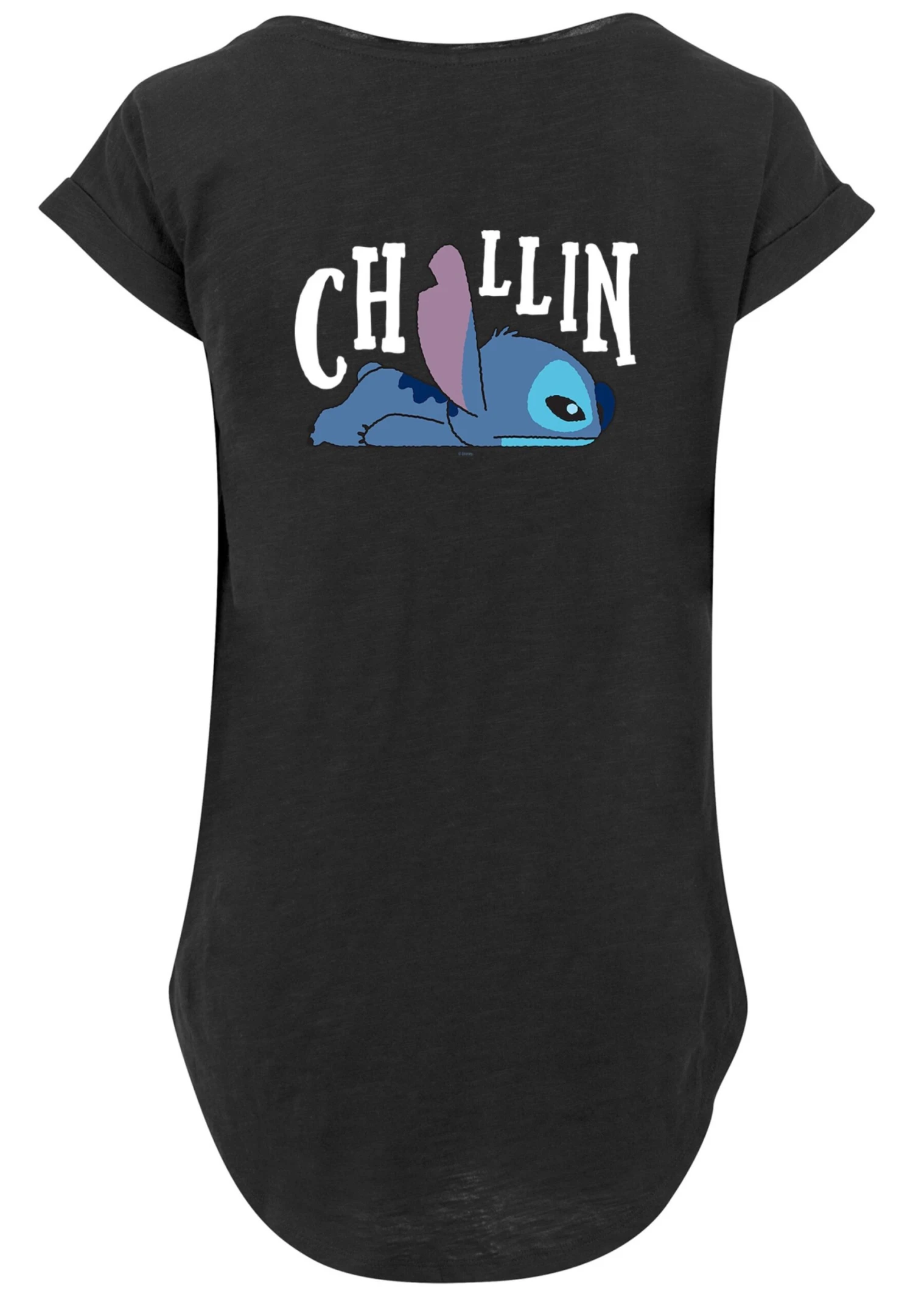 F4NT4STIC Long Cut Disney Lilo And Stitch Backside Breast- T-Shirt Print - Black 9 F4NT4STIC Long Cut Disney Lilo And Stitch Backside Breast- T-Shirt Print - Black - Afbeelding 7