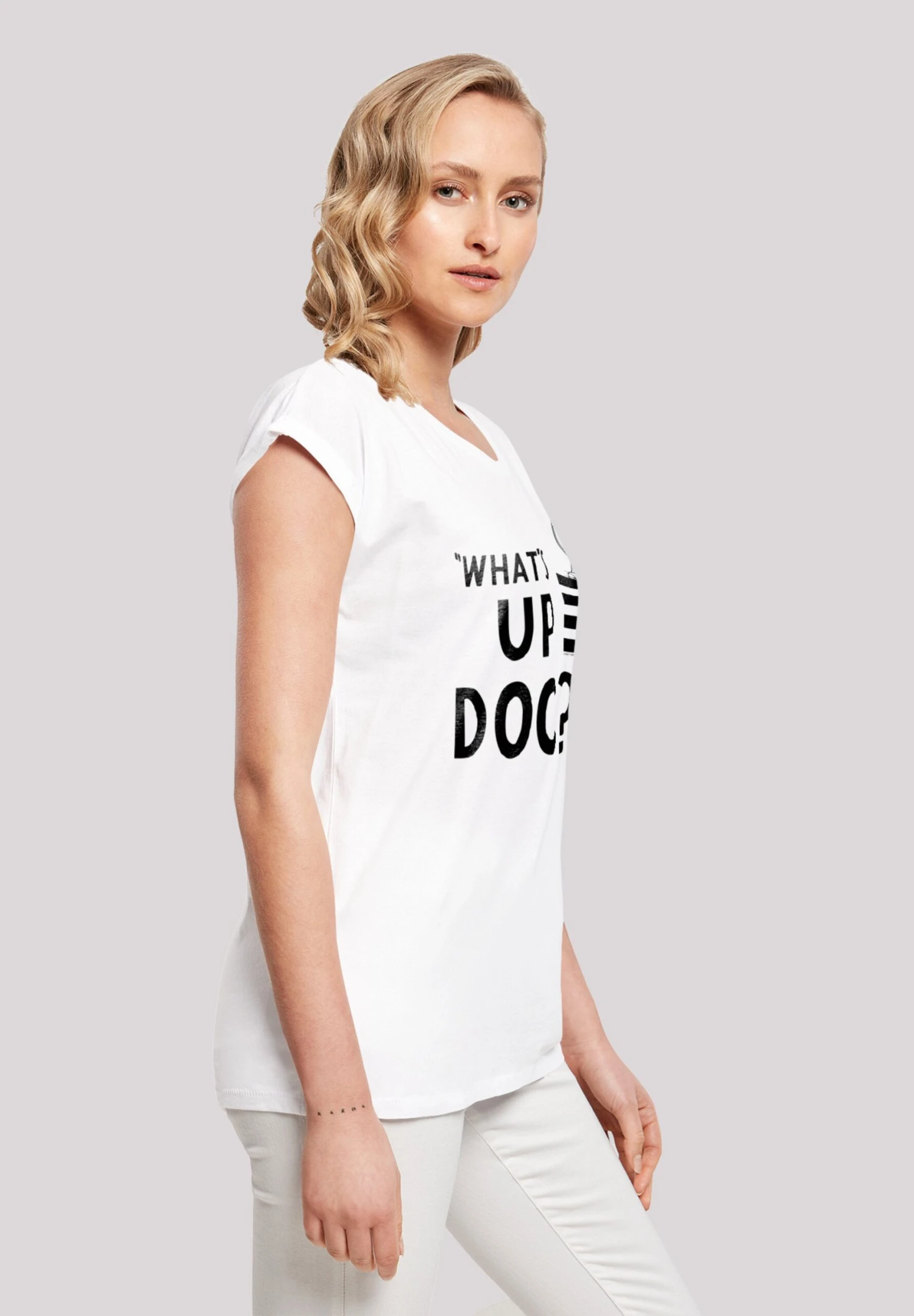 F4NT4STIC Looney Tunes Bugs Bunny Whats Up Doc Stripes - T-Shirt Print - White 6 F4NT4STIC Looney Tunes Bugs Bunny Whats Up Doc Stripes - T-Shirt Print - White - Afbeelding 4