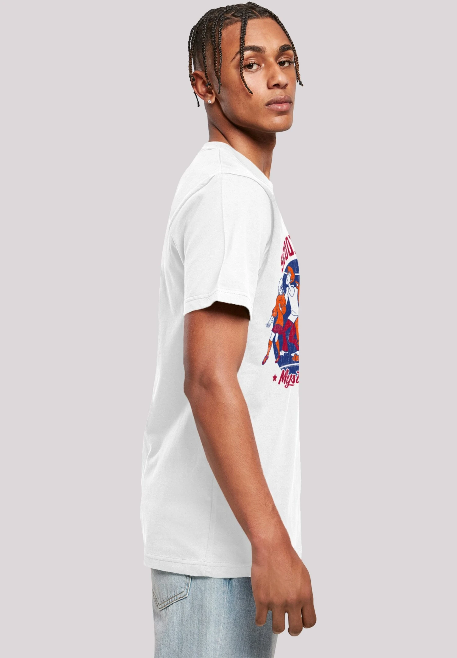 F4NT4STIC Scooby Doo Collegiate Circle - T-Shirt Print - White 6 F4NT4STIC Scooby Doo Collegiate Circle - T-Shirt Print - White - Afbeelding 4