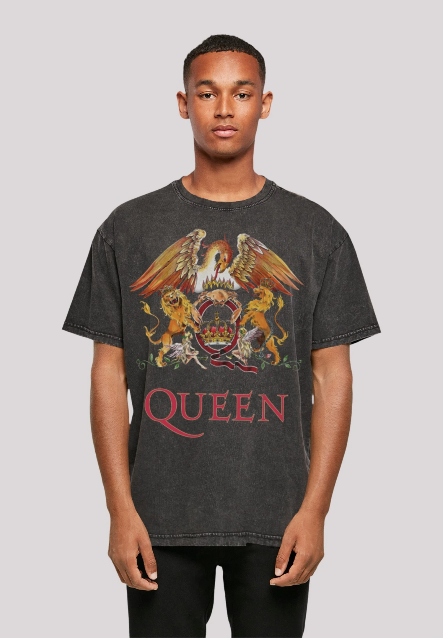 F4NT4STIC Queen Classic Crest - T-Shirt Print - Schwarz 3 F4NT4STIC Queen Classic Crest - T-Shirt Print - Schwarz