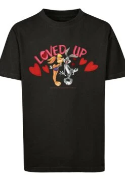 F4NT4STIC Looney Tunes Bugs Bunny And Lola Valentines Day Loved Up - T-Shirt Print - Black -F4Nt4Stic e2508d36f35f4ce9be388fddbea44e98