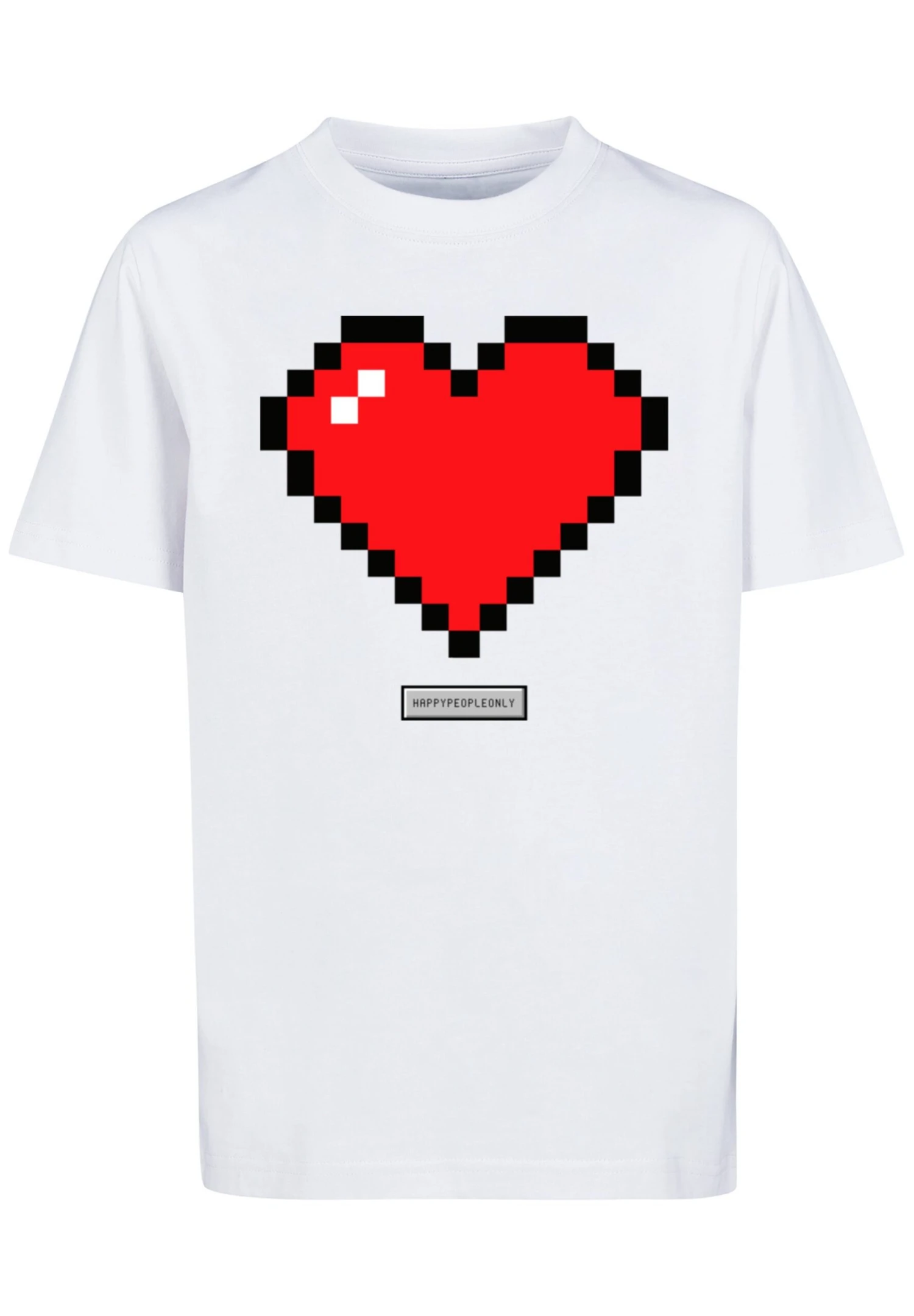 F4NT4STIC Pixel Herz Good Happy People - T-Shirt Print - Weiß 8 F4NT4STIC Pixel Herz Good Happy People - T-Shirt Print - Weiß - Afbeelding 6