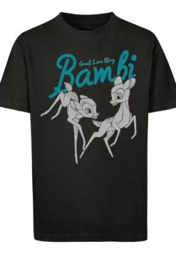 F4NT4STIC Bambi Great Love Story - T-Shirt Print - Black -F4Nt4Stic e298a07eb85a4403a8e7b2c863a156a9
