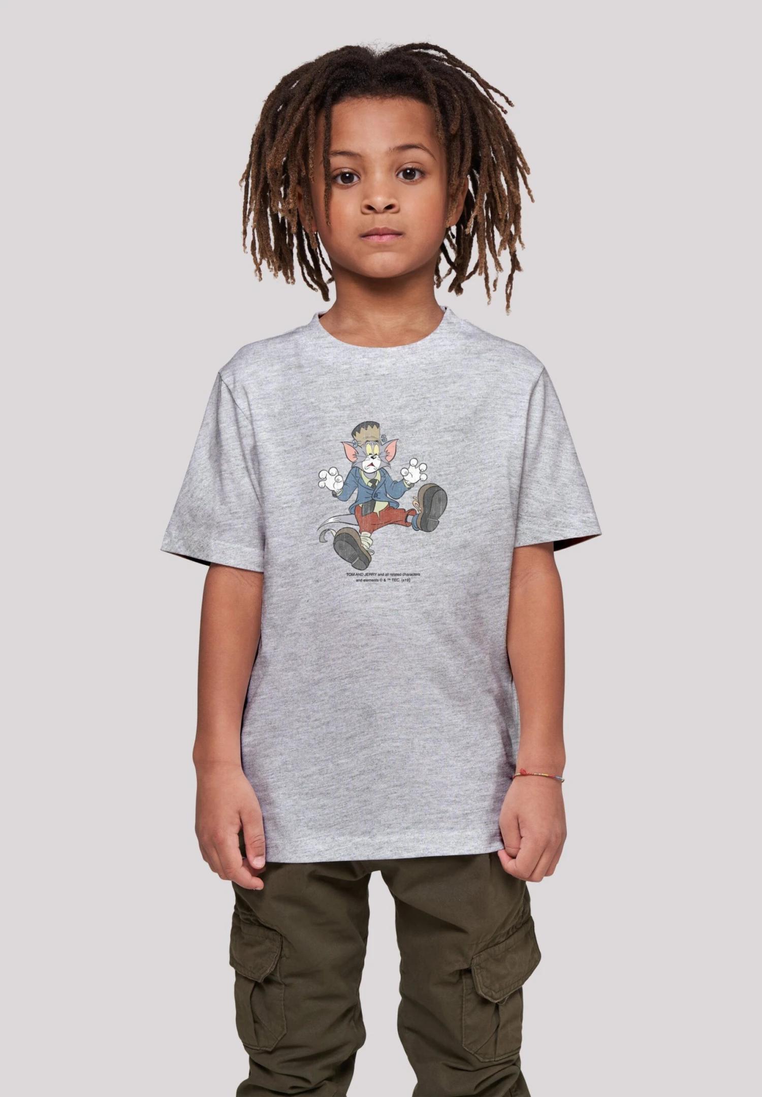 F4NT4STIC Tom And Jerry Tv Serie Frankenstein Tom - T-Shirt Print - Heather Grey 3 F4NT4STIC Tom And Jerry Tv Serie Frankenstein Tom - T-Shirt Print - Heather Grey
