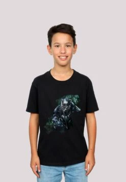 F4NT4STIC Marvel Black Panther Wild - Premium Superhelden Iron Captain - T-Shirt Print - Black