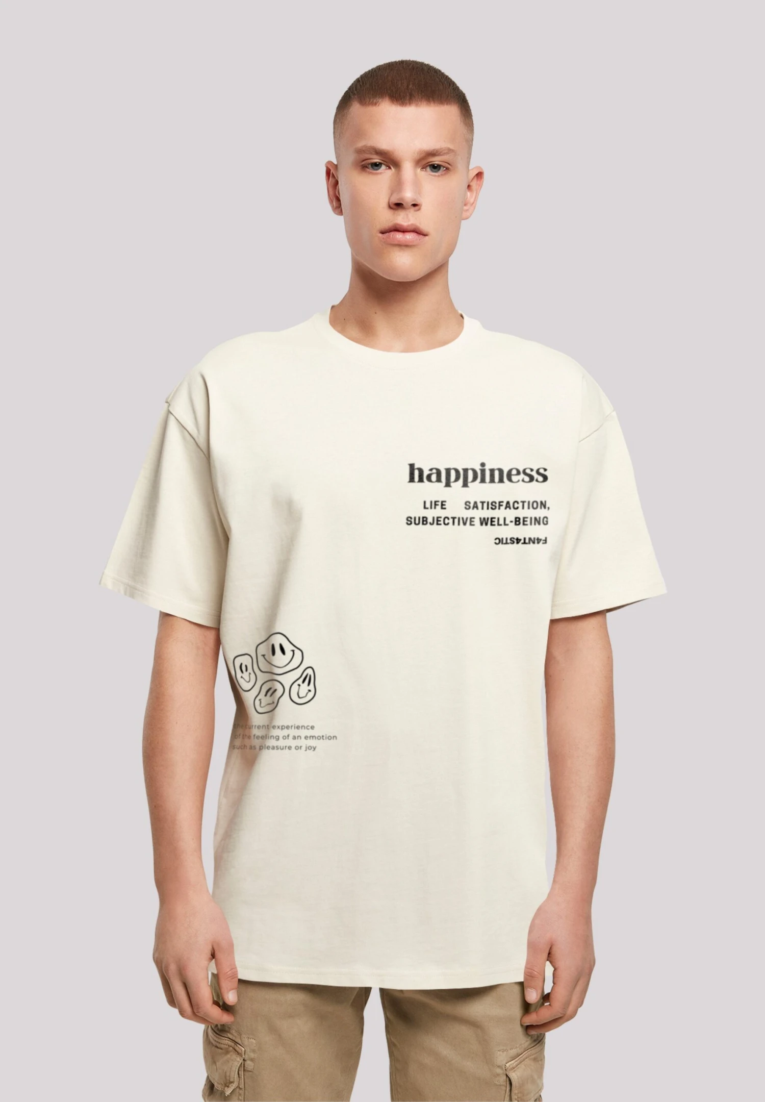 F4NT4STIC Happiness - T-Shirt Print - Sand 3 F4NT4STIC Happiness - T-Shirt Print - Sand